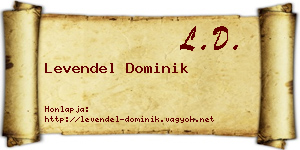Levendel Dominik névjegykártya